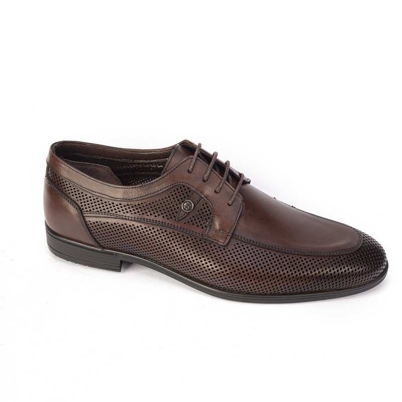 Туфли летн.муж. 18152-MR-10270-silver-kahve кожа-кожа коричневый